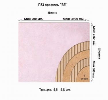 Гофрокартон марка П33 профиль ВЕ" белый"